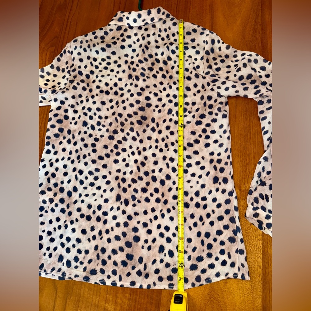 Blugirl Folies Leopard Print Semi-Sheer Blouse, NWT size 40 - Picture 11 of 11